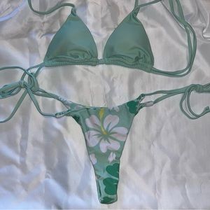 3 piece bathing suit comes with top bottom and cover up